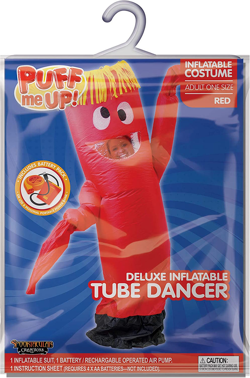 Spooktacular Creations Inflatable Costume Tube Dancer Wacky Waving Arm Flailing Halloween Costume Adult Size  Spooktacular Creations   