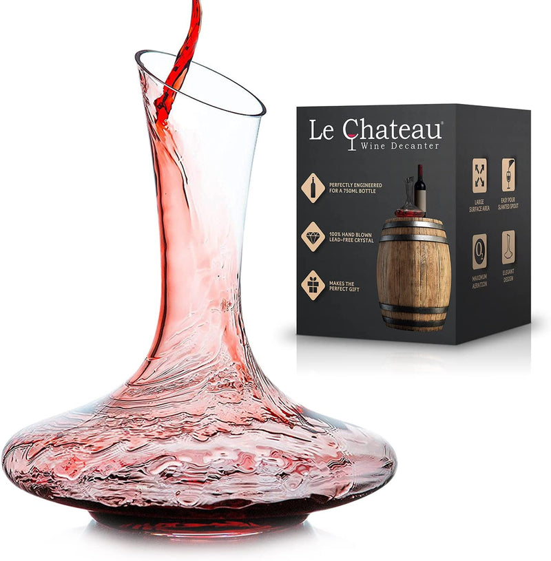 Le Chateau Red Wine Decanter Aerator - Crystal Glass Wine Carafe - Full Bottle Wine Pitcher Home & Garden > Kitchen & Dining > Barware Upper Echelon Products LLC   