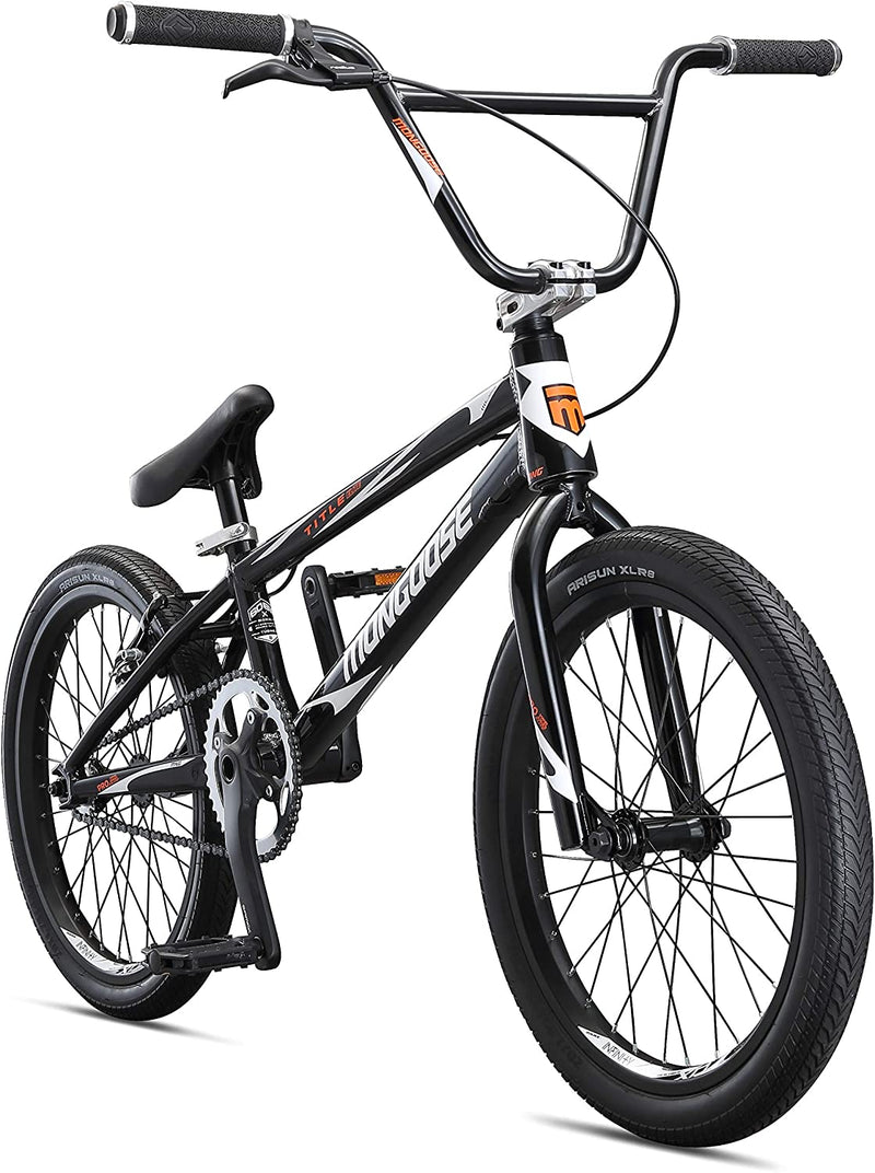 Mongoose Title BMX Race Bike with 20 or 24-Inch Wheels in Red or Black, Beginner or Returning Riders, Featuring Lightweight Tectonic T1 Aluminum Frame and Internal Cable Routing Sporting Goods > Outdoor Recreation > Cycling > Bicycles Pacific Cycle, Inc. Black Elite Pro Xxl 20-Inch Wheels