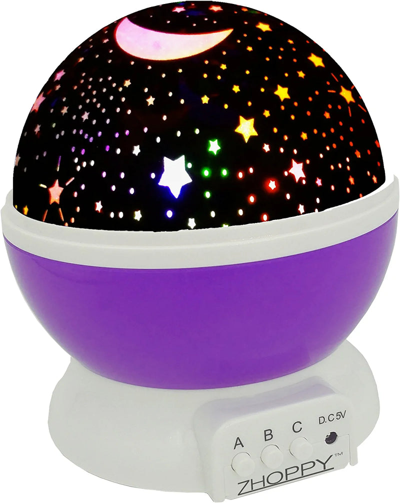 ZHOPPY Night Lights for Girls, Star and Moon Starlight Projector Bedside Lamp for Baby Room Kids Bedroom Decorations - Birthday Gifts for Girls, Pink Home & Garden > Lighting > Night Lights & Ambient Lighting ZHOPPY Purple  