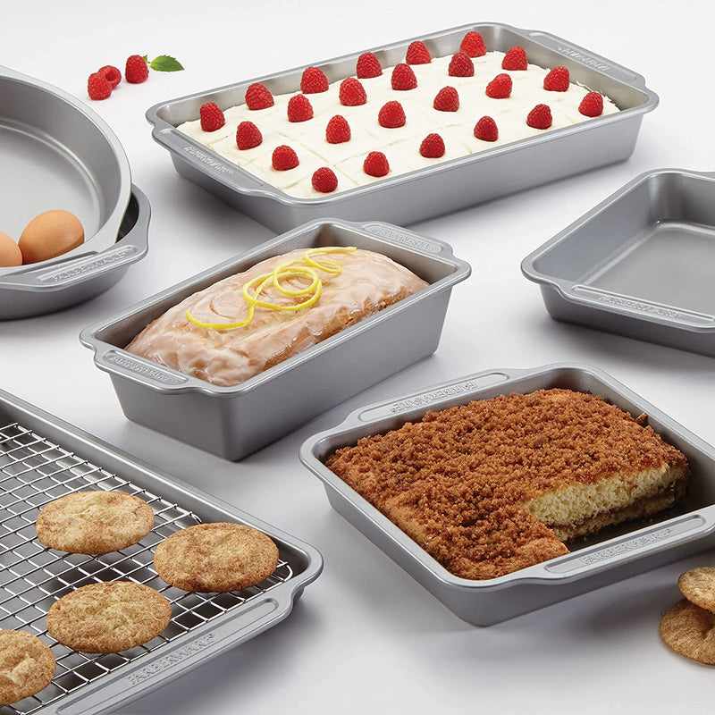 Farberware Nonstick Steel Bakeware Set with Cooling Rack, Baking Pan and Cookie Sheet Set with Nonstick Bread Pan and Cooling Grid, 10-Piece Set, Gray Home & Garden > Kitchen & Dining > Cookware & Bakeware Farberware   