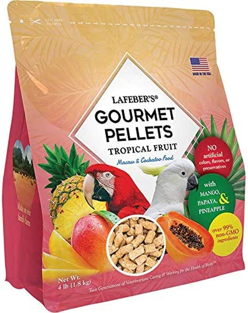 Lafeber Premium Daily Diet Pellets Pet Bird Food, Made with Non-Gmo and Human-Grade Ingredients, for Macaws and Cockatoos, 5 Lb Animals & Pet Supplies > Pet Supplies > Bird Supplies > Bird Food Lafeber Company Tropical Fruit 1 Count (Pack of 1) 