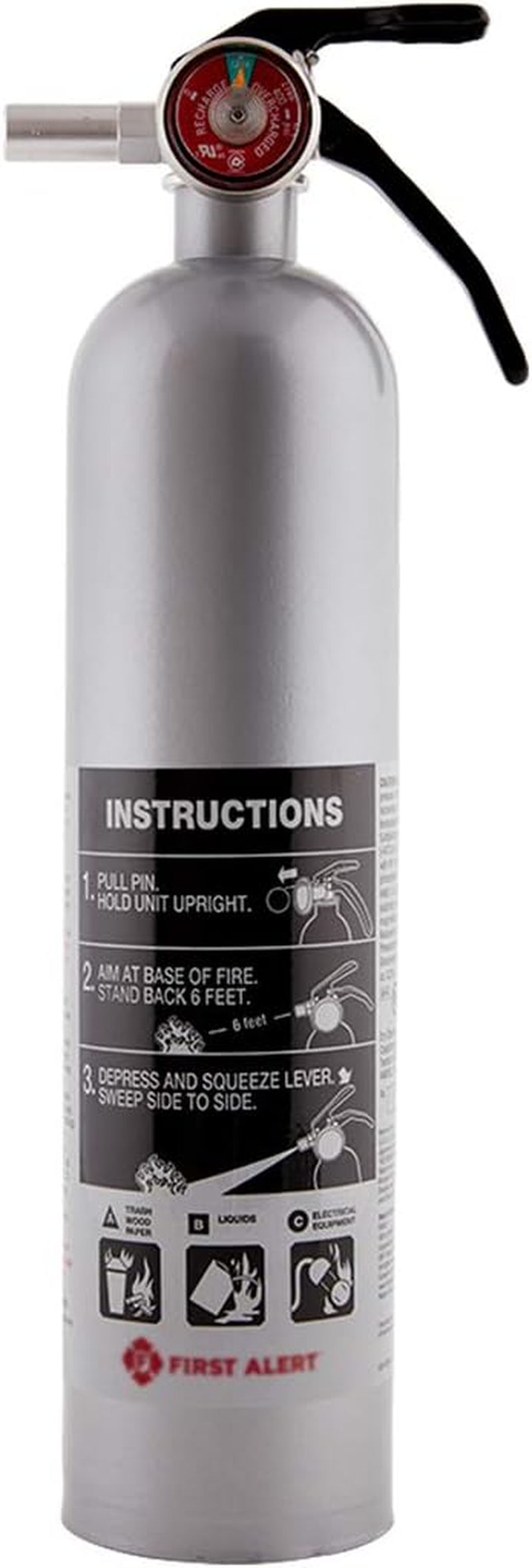 First Alert DHOME1 FE1A10G195 Fire Extinguisher, 2.5 Lb, Pewter Sporting Goods > Outdoor Recreation > Fishing > Fishing Rods First Alert DHOME1 Fire Extinguisher 