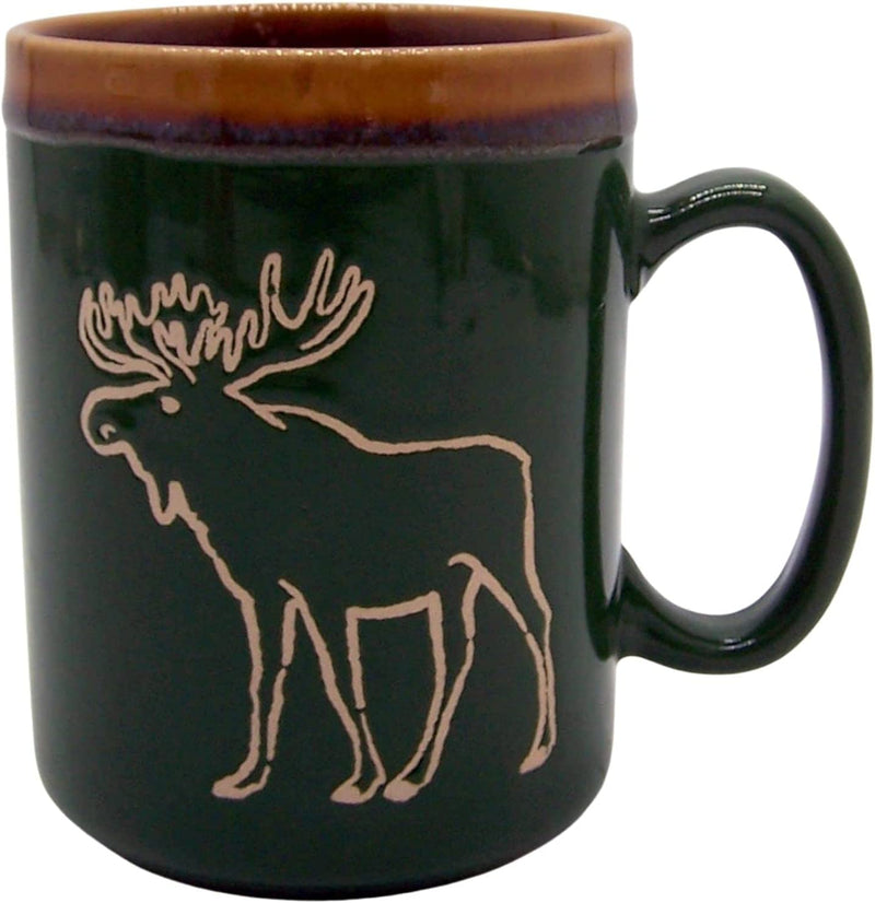 Stoneware Hand Glazed Moose Coffee Mug, Nautical Drinkware, Novelty Mug, 4.5 Inches Home & Garden > Kitchen & Dining > Tableware > Drinkware Wowser Moose Mug  