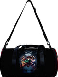 HANDAFA Anime Demon Slay Large Capacity Gym Bag Manga Kemitsu Sport Duffel Bag with Shoe Bag(Fire) Home & Garden > Household Supplies > Storage & Organization HANDAFA Group Black  