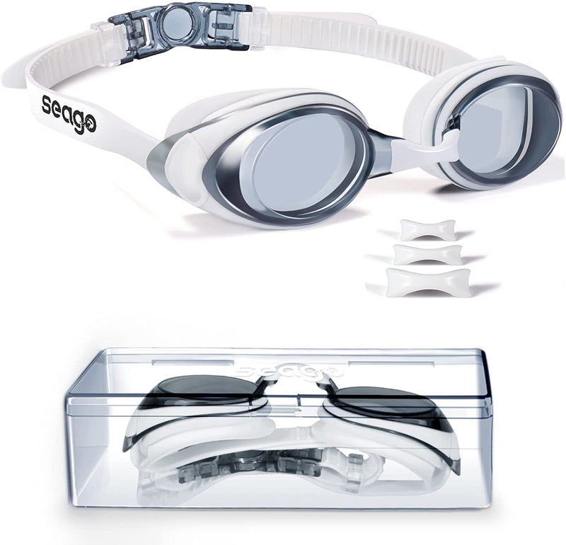 Swim Goggles Shortsighted Swimming Goggles anti Fog UV Protection Fit for Adult Men Women Youth, No Leaking Tinted Flat Lens Sporting Goods > Outdoor Recreation > Boating & Water Sports > Swimming > Swim Goggles & Masks Seago -3.5  