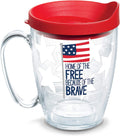 Tervis Coton Colors - Love Stripes Insulated Tumbler with Wrap and Red Lid, 16Oz, Clear Home & Garden > Kitchen & Dining > Tableware > Drinkware Tervis Home of the Free 16oz Mug 