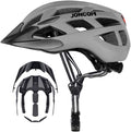 JONCOM Adult Bike Helmet, Bicycle Cycling Helmets with Echargeable Light for Adult Men Women Commuter Urban Scooter Adjustable Sporting Goods > Outdoor Recreation > Cycling > Cycling Apparel & Accessories > Bicycle Helmets Joncom Gray M (21.65 to 22.83 inches) 