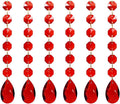 Poproo Teardrop Pendant Octagon Crystal Glass Beads Pendants for Chandelier Lamp Curtain Decor, 6-Pack (Blue) Home & Garden > Lighting > Lighting Fixtures > Chandeliers Poproo Red  