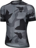 Wisdom Leaves Men'S Cycling Bike Jersey Short Sleeve with 3 Rear Pockets Biking Shirts Moisture Wicking and Breathable Sporting Goods > Outdoor Recreation > Cycling > Cycling Apparel & Accessories Wisdom Leaves Camo/Black Medium 