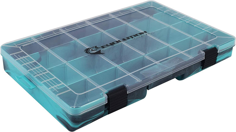 Evolution Outdoor 3700 Drift Series Fishing Tackle Tray – Colored Tackle Box Organizer with Removable Compartments, Clear Lid, 2 Latch Closure, Utility Box Storage Sporting Goods > Outdoor Recreation > Fishing > Fishing Tackle Evolution Outdoor Seafoam Green 4 pk 