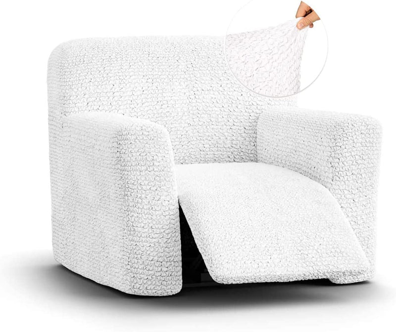 Recliner Sofa Cover - Reclining Couch Slipcover - Soft Polyester Fabric Slipcover - 1-Piece Form Fit Stretch Furniture Protector - Microfibra Collection - Silver Grey (Couch Cover) Home & Garden > Decor > Chair & Sofa Cushions PAULATO BY GA.I.CO. White Recliner 
