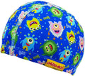Cheekaaboo Stretchable Comfy Swim Cap for Toddler and Kids Boys Girls, Age 2-8 Sporting Goods > Outdoor Recreation > Boating & Water Sports > Swimming > Swim Caps Cheekaaboo Blue / Monster  