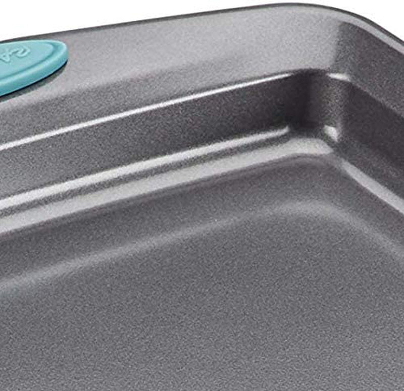 Rachael Ray Bakeware Nonstick Cookie Pan Set, 3-Piece, Gray with Agave Blue Grips Home & Garden > Kitchen & Dining > Cookware & Bakeware Meyer Corporation   