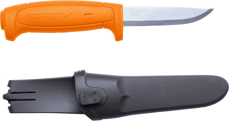 Morakniv Craftline Basic 511 High Carbon Steel Fixed Blade Utility Knife and Combi-Sheath, 3.6-Inch Blade Sporting Goods > Outdoor Recreation > Fishing > Fishing Rods Mora Orange  