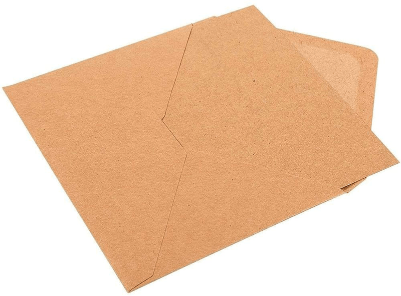 A7 Envelopes and Cards - 50-Count A7 Invitation Envelopes and 50-Count 5 x 7 Flat Cards, Kraft Paper A7 Cards and Envelopes Set for Weddings, Graduations, Baby Showers, Parties, 5.25 x 7.25 Inches