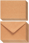 A7 Envelopes and Cards - 50-Count A7 Invitation Envelopes and 50-Count 5 x 7 Flat Cards, Kraft Paper A7 Cards and Envelopes Set for Weddings, Graduations, Baby Showers, Parties, 5.25 x 7.25 Inches Arts & Entertainment > Party & Celebration > Party Supplies > Invitations Best Paper Greetings Brown  