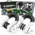 Rhino USA D Ring Shackle 41,850Lb Break Strength – 3/4” Shackle with 7/8 Pin for Use with Tow Strap, Winch, Off-Road Jeep Truck Vehicle Recovery, Best Offroad Towing Accessories Sporting Goods > Outdoor Recreation > Winter Sports & Activities Rhino USA White (2PK) 20 TON 