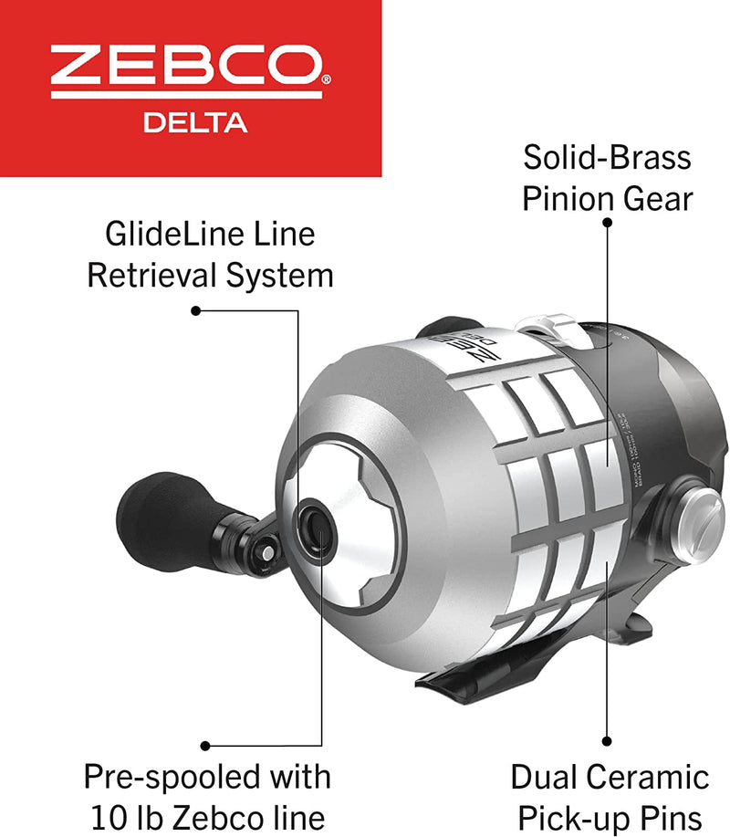 Zebco Delta Spincast Fishing Reel, Instant Anti-Reverse Clutch, All-Metal Gears, Changeable Right- or Left-Hand Retrieve Sporting Goods > Outdoor Recreation > Fishing > Fishing Reels Zebco   
