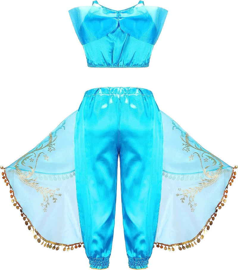 Mecamelon Arabian Princess Fancy Costume for Girls Halloween Dress Up  Mecamelon   