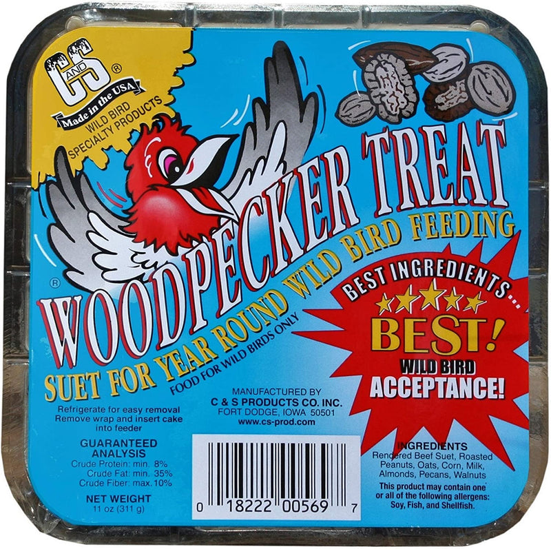 C&S Woodpecker Treat 11 Ounces, 12 Pack Animals & Pet Supplies > Pet Supplies > Bird Supplies > Bird Food Central Garden & Pet Woodpecker  