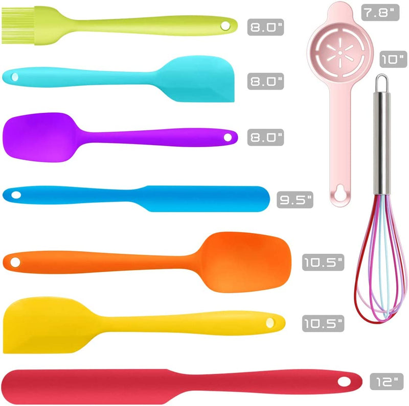Multicolor Silicone Spatula Set - 446°F Heat Resistant Rubber Spatulas for Cooking,Baking,Mixing.One Piece Design with Stainless Steel Core.Nonstick Cookware Friendly,Bpa-Free,Dishwasher Safe Home & Garden > Kitchen & Dining > Kitchen Tools & Utensils oannao   
