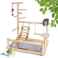 Joyeee Natural Bird Perch Stand, with Playground Ladder, Bird Water Feeder Dishes, Swing, Tray for Cockatiel Parakeet Conure Budgies Parrot Macaw Love Bird Small Birds Animal, 14.5" X 9" X 15.9" M Animals & Pet Supplies > Pet Supplies > Bird Supplies Joyeee #9  