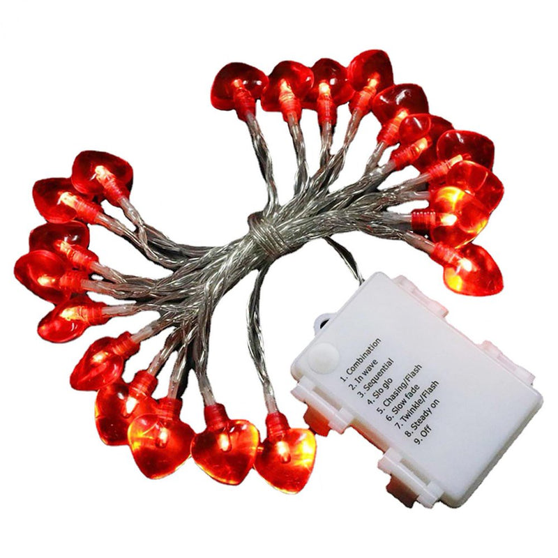 Jovati Valentine'S Day String Light Heart Shaped Party Valentine'S Decorations Battery Operated for Mother'S Wedding Anniversary , Birthday, Holidays and Valentines Day Party Favors Supplie Decor Home & Garden > Decor > Seasonal & Holiday Decorations Jovati   
