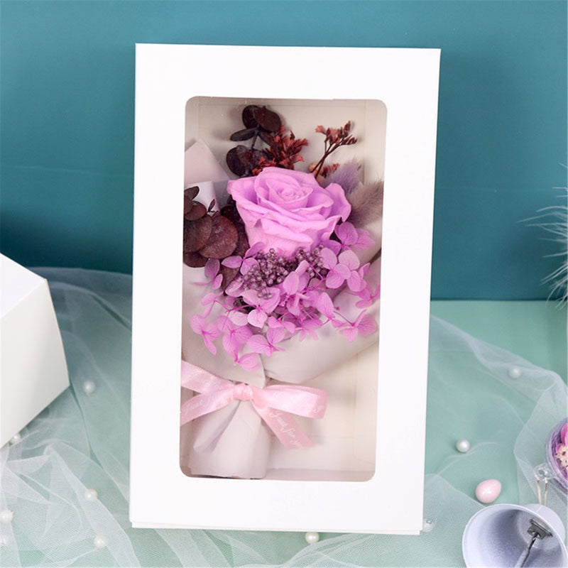 Tangnade Valentine'S Day Gift Immortal Rose Flower Soap Bouquet Party Wedding Decor Women Home & Garden > Decor > Seasonal & Holiday Decorations TANGNADE Purple  