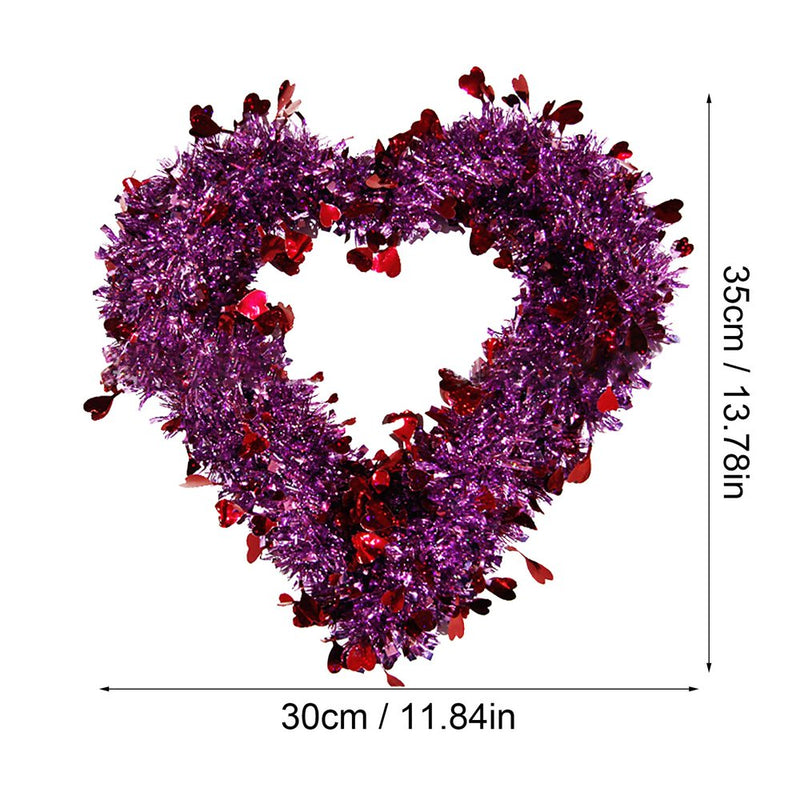 Home Decor Clearance Valentine'S Day Love Heart Shape Garland Wall Hanging Decoration Party Pendant Home Decorations for Living Room Plastic Home & Garden > Decor > Seasonal & Holiday Decorations Mnycxen   