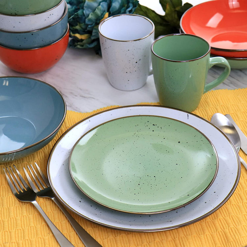 Elama Mix and Match Multi Colored Assorted Dinnerware Set, 20 Piece, Multicolor Home & Garden > Kitchen & Dining > Tableware > Dinnerware Elama   