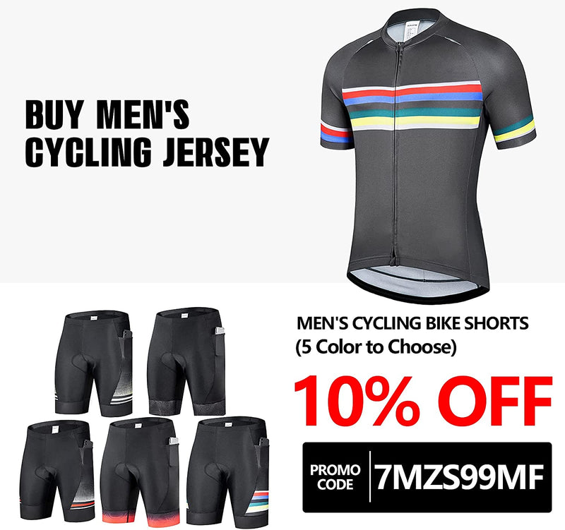 Qualidyne Men'S Cycling Jersey Short Sleeve Bike Biking Shirts Full Zipper Bicycle Tops with Pockets