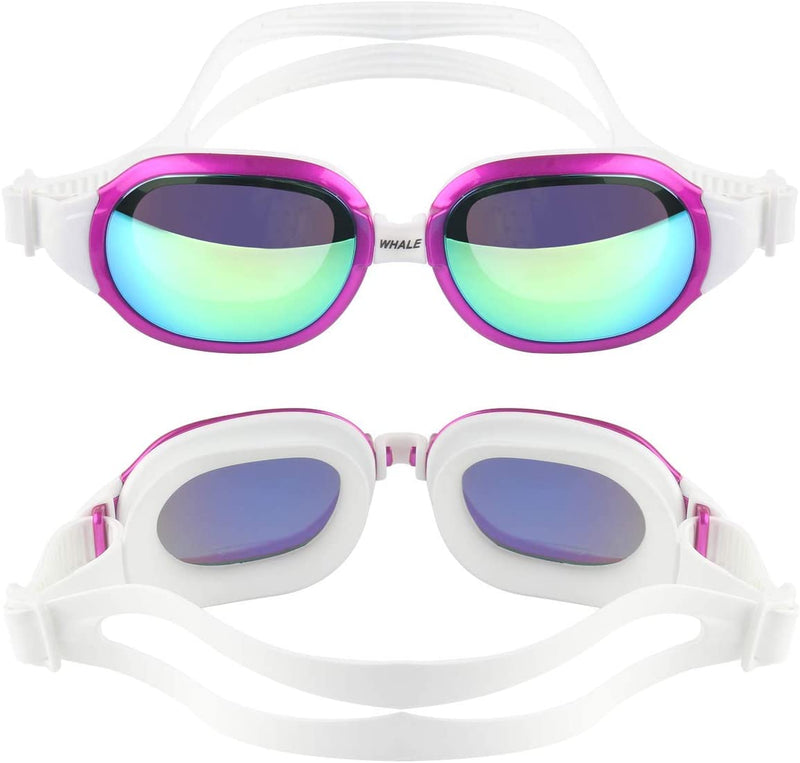 Firesara Swim Goggles, No Leaking Large Frame Wide View Pool for Women Men Sporting Goods > Outdoor Recreation > Boating & Water Sports > Swimming > Swim Goggles & Masks Firesara   