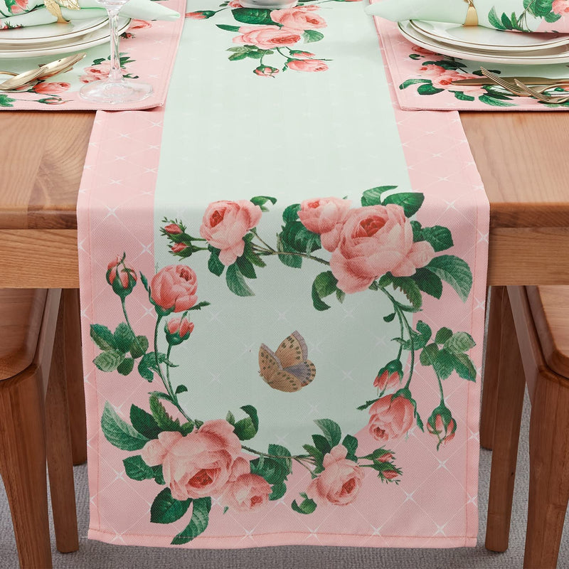 Printed St Patricks Day Table Runner - Wrinkle Free 14 X 72 Inch Rectangle Tabletop for Spring Decorations, Picnics and Dinner Parties - Indoor Outdoor, Stain and Water Resistant, Lucky Me Home & Garden > Decor > Seasonal & Holiday Decorations YiHomer Be My Valentine Table Runner, 14x72" 