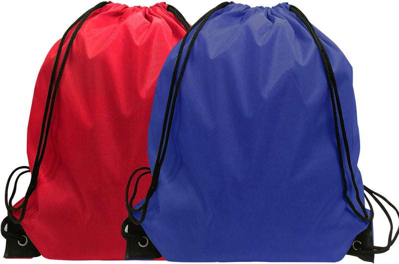 Drawstring Bags 24 Pcs Drawstring Backpack Cinch Bag Draw String Sport Bag 6 Colors Home & Garden > Household Supplies > Storage & Organization GoodtoU Red Royal Blue  