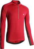 KORAMAN Men'S Reflective Long Sleeve Cycling Jersey with Back Zipper Pocket Loose Fit Bike Biking Shirts Sporting Goods > Outdoor Recreation > Cycling > Cycling Apparel & Accessories KORAMAN Red S(chest 40.94") 