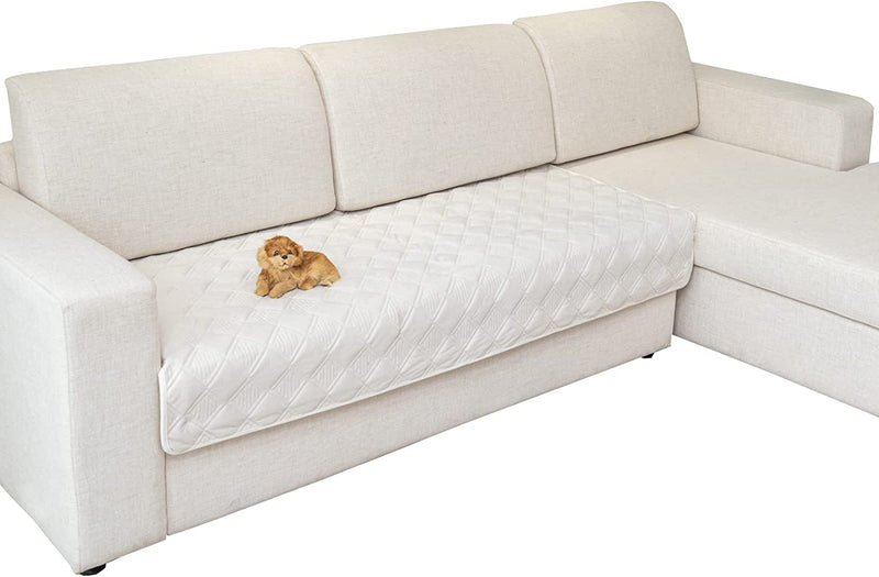 Eismodra Sectional Couch Covers,L Shape Sofa Slipcover Furniture Protector for Dogs Cats Pet Chaise Lounge 3 Cushion Couch Loveseat,Light Brown 36 X 63 Inches (Only 1 Piece) Home & Garden > Decor > Chair & Sofa Cushions Eismodra White 36''x70''/Rectangular 