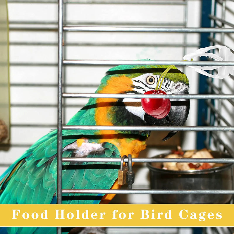 6 Pieces Bird Cage Food Holder Parrot Fruit Vegetable Clips Bird Cage Feeder Clip for Budgie Parakeet Cockatoo Macaw Cockatiel Conure Animals & Pet Supplies > Pet Supplies > Bird Supplies > Bird Cage Accessories > Bird Cage Food & Water Dishes Chengu   