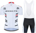 MOXILYN Men'S Cycling Jersey Bike Clothing Set Full Zipper Breathable Quick-Dry Shirt + Cycling Bibs with 20D Padded Sporting Goods > Outdoor Recreation > Cycling > Cycling Apparel & Accessories MOXILYN M4s-set X-Large 