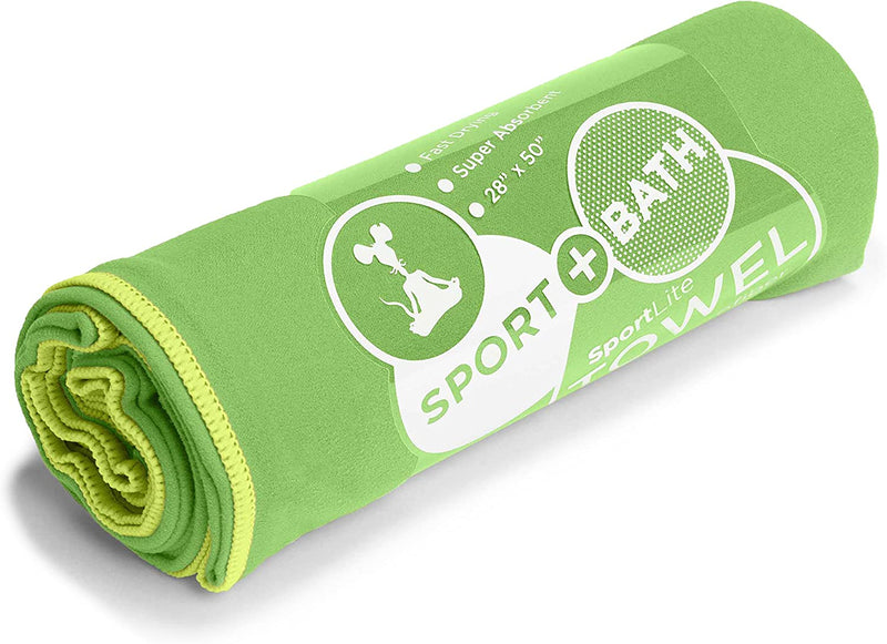 Sportlite Sport Towel - Travel Towels - 100% Microfiber - Gym - Beach - Surf - Camping - Backpacking- Ultra-Light - Fast Drying - Multiple Sizes Home & Garden > Linens & Bedding > Towels SportLite Gym - Lime/Lemon Gym: 28"x50" 