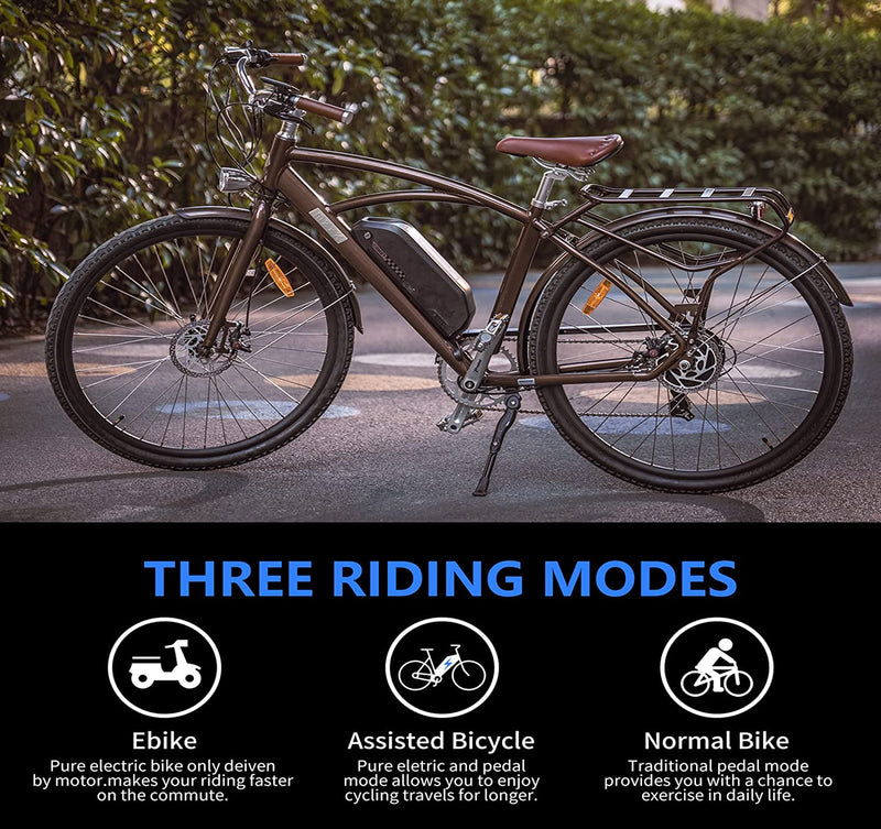 Electric Bike for Adults 28" Vintage Electric Bicycle 28Mph 50+Miles City Commuter Urban Ebike 500W Powerful Motor Removable Large Battery Shimano 7-Speed Sporting Goods > Outdoor Recreation > Cycling > Bicycles Jiangsu Mingsheng Vehicle Technology Co., Ltd.   