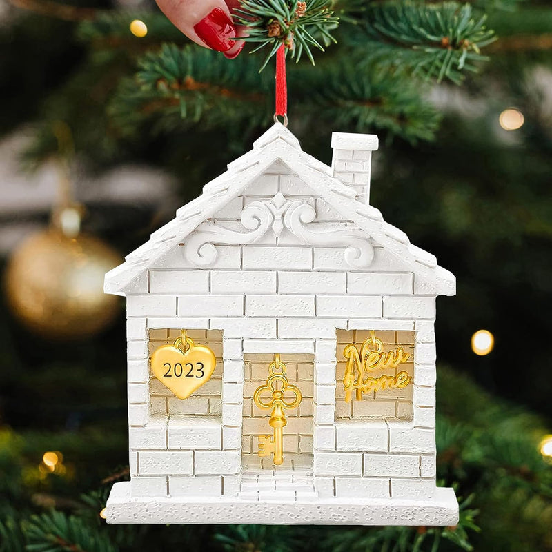 New Home Housewarming Gift 2023, Christmas Ornament Gifts House Warming Presents Keepsake for New Home Owner, New House Buyer, Moving House Friend  Hotme   