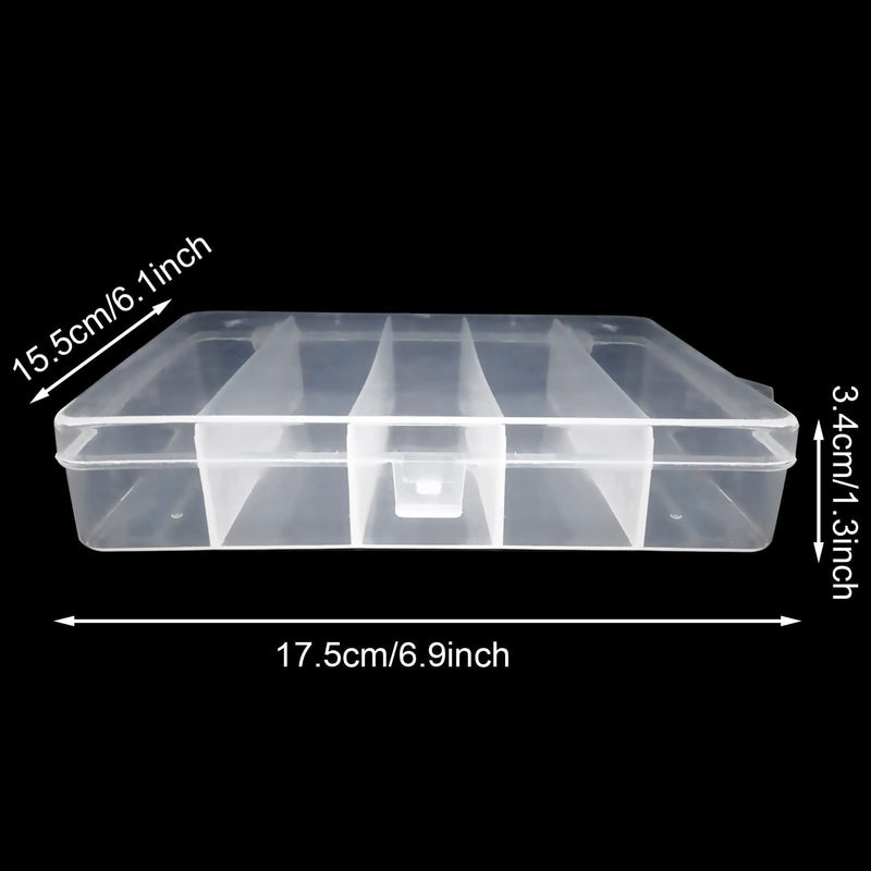Honbay Clear Visible Plastic Fishing Tackle Accessory Box Fishing Lure Bait Hooks Storage Box Case Container Jewelry Making Findings Organizer Box Storage Container Case (L:6.9X6.1X1.3Inch) Sporting Goods > Outdoor Recreation > Fishing > Fishing Tackle Honbay   