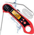 Instant Read Meat Thermometer for Cooking, Fast & Precise Waterproof Digital Food Thermometer with Magnet, Backlight, Calibration and Foldable Probe for Deep Frying, Grill, BBQ, Kitchen or Outdoor Home & Garden > Kitchen & Dining > Kitchen Tools & Utensils GOSCIEN Red  