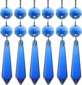 H&D 55Mm Crystal Icicle Prisms Chandelier Drop Pendants Lamp Candelabra Parts, Pack of 10 (Amber) Home & Garden > Lighting > Lighting Fixtures > Chandeliers H&D Crystal Manufacture CO.,LTD Cobalt Blue  