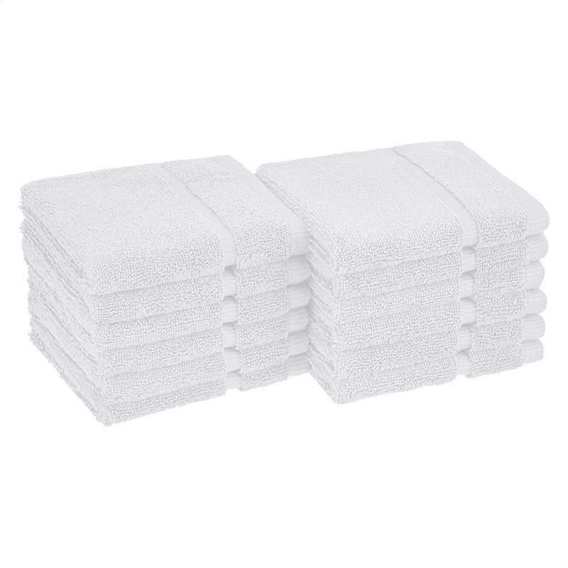 GOTS Certified Organic Cotton Washcloths - 12-Pack, Pristine Snow Home & Garden > Linens & Bedding > Towels KOL DEALS Pristine Snow 12-Pack Washcloths 