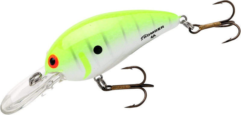 BOMBER Lures Model a Crankbait Fishing Lure Sporting Goods > Outdoor Recreation > Fishing > Fishing Tackle > Fishing Baits & Lures BOMBER Chartreuse Shad 2 1/8 ", 5/16 oz 