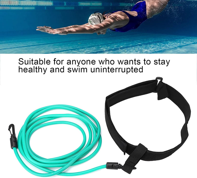 Velaurs Swim Training Belt, Static Swimming Belt Swimming Resistance Band Green Swimming Equipment Elastic Swim Tether with Storage Bag for Pools for Adults Sporting Goods > Outdoor Recreation > Boating & Water Sports > Swimming Velaurs   