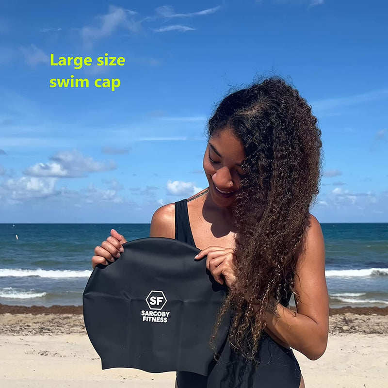 Sargoby Fitness Extra Large Swim Cap for Braids and Dreadlocks Use Unisex XL Swim Cap Also Use for Afros and Locs Dreads Swim Cap Swimming Cap for Dreadlocks Swim Cap for Braids Sporting Goods > Outdoor Recreation > Boating & Water Sports > Swimming > Swim Caps Sargoby   