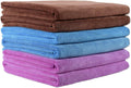 JML Microfiber Bath Towel Sets (6 Pack, 27" X 55") -Extra Absorbent, Fast Drying, Multipurpose for Swimming, Fitness, Sports, Yoga, Grey 6 Count Home & Garden > Linens & Bedding > Towels JML Mix Color Violet/Coffee/Blue 6 Pack 
